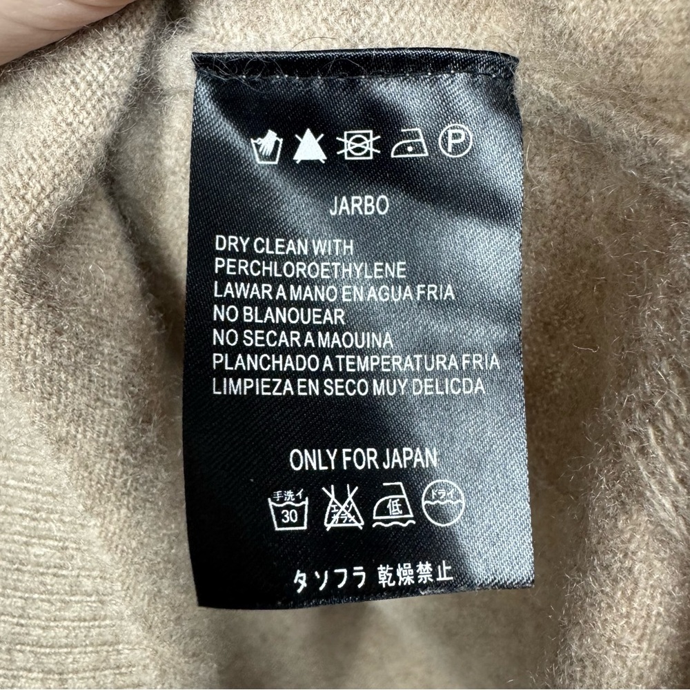 Jarbo turtle neck 100% cashmere sweater tan EUC‎ E - Picture 13 of 14